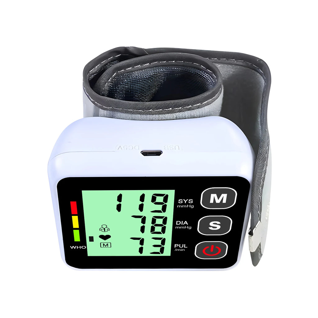 Wrist Blood Pressure Monitor Digital Heart Monitor Sphygmomanometer Tonometer Digital BP Monitor for Measure Health Equipment