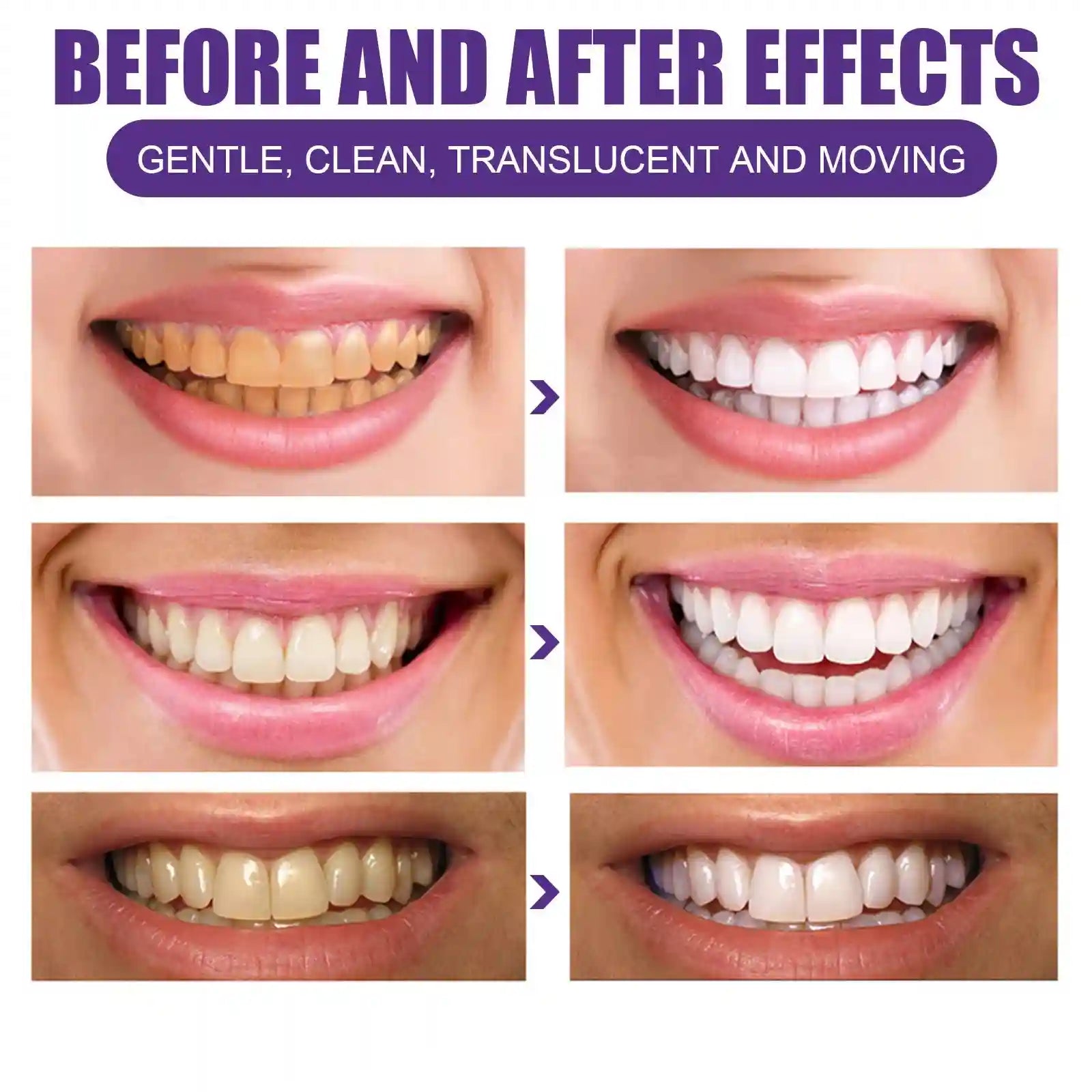 Tidesmit purple teeth whitening powder for plaque removal, stain cleaning, and fresh breath dental care