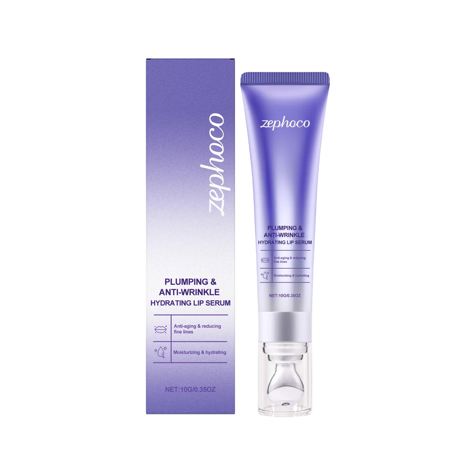 Lip Plumping Serum & Hydrating Gloss - Cruelty-Free Lip Treatment Lip Care 1PCS Tidesmit