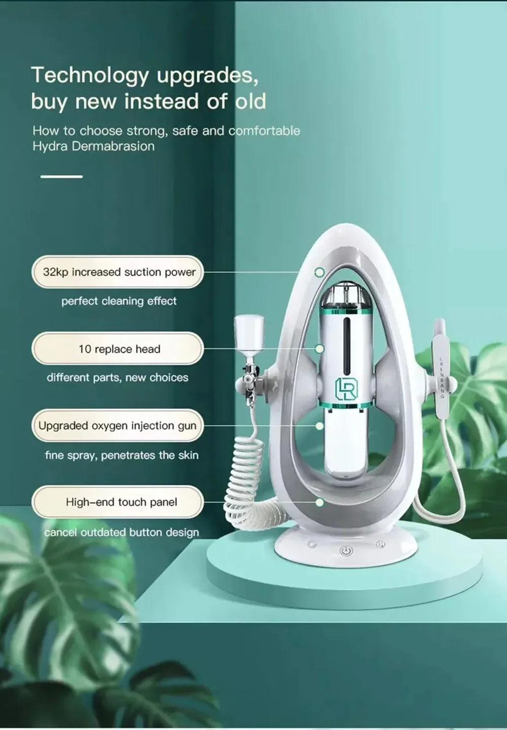 NEW Peeling Beauty Device New Small Bubble Oxygen Injection Instrument Hydra Dermabrasion Aqua Facial Cleaning Suction Blackhead