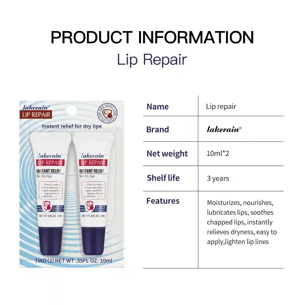Lip Repair Gel 2pcs - Deep Moisturizing Balm for Dry Lips Lip Care 1set Tidesmit