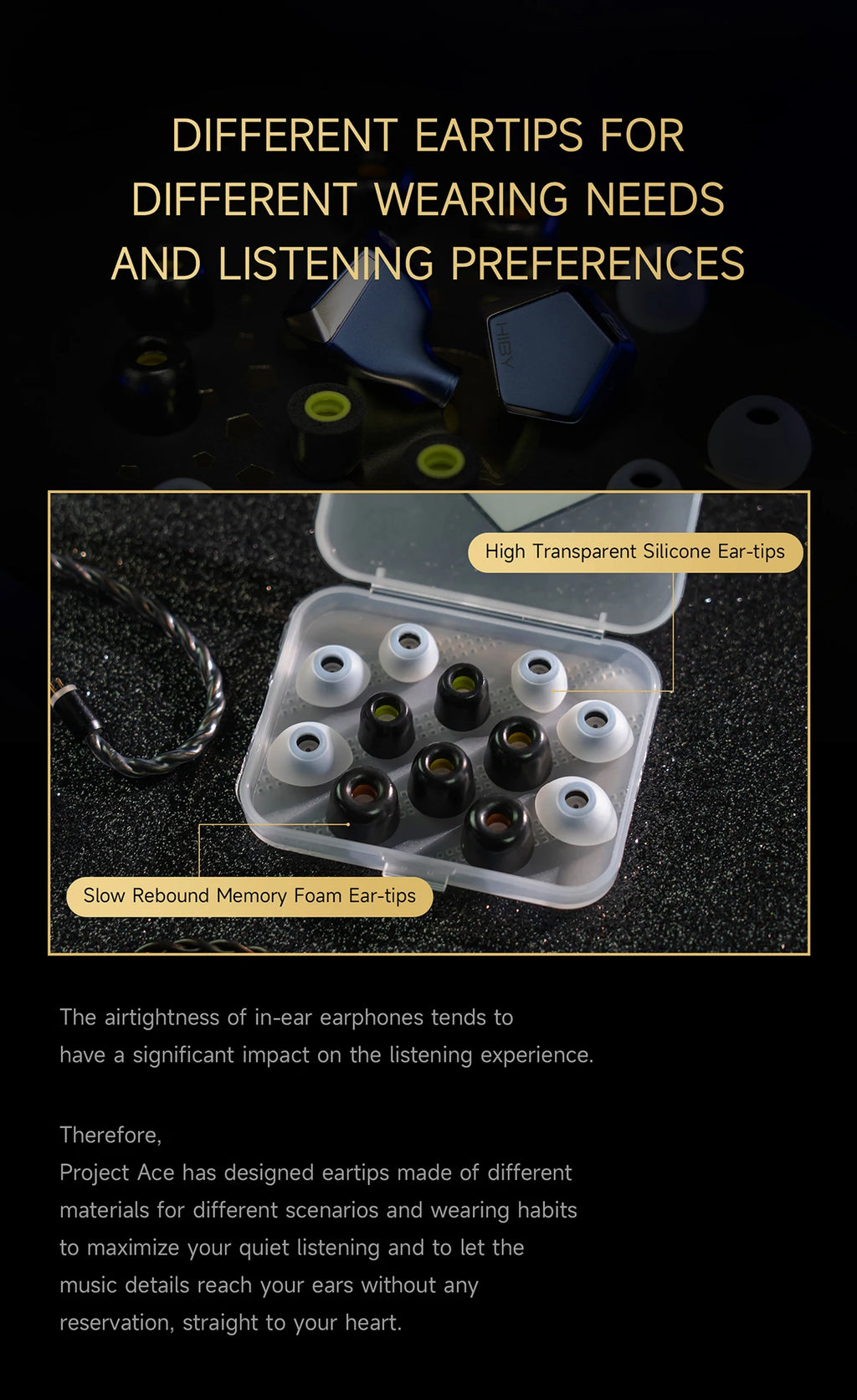 HiBy Project Ace IEMs | Beryllium-Plated Dynamic Driver HiFi Earbuds Tidesmit
