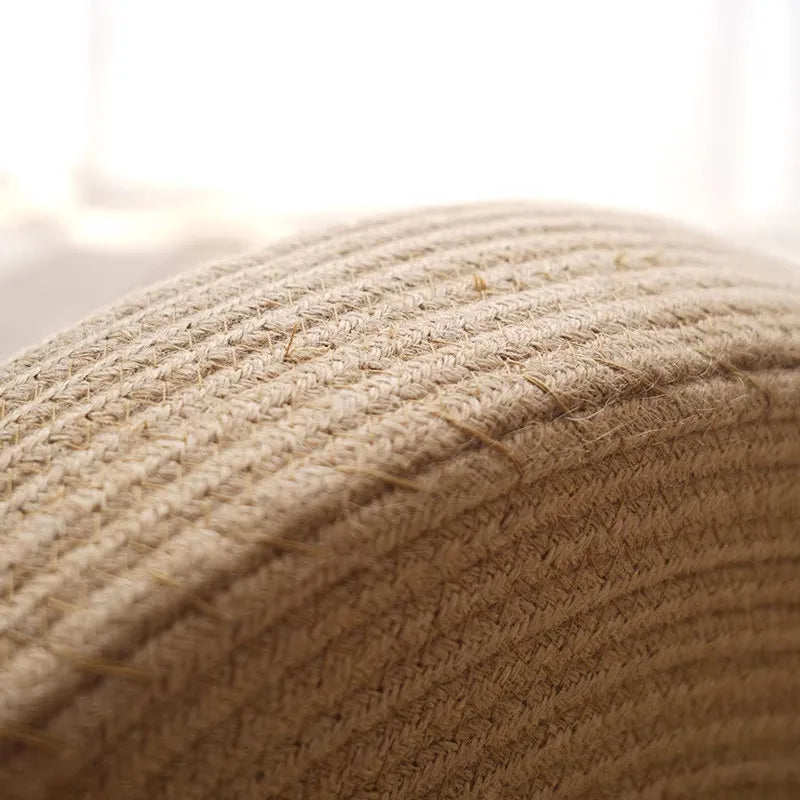 Cotton Thread Hand Woven Japanese Tatami Futon Breathable Comfortable Grass Woven Hemp Rope Floor Cushion Meditation Worship