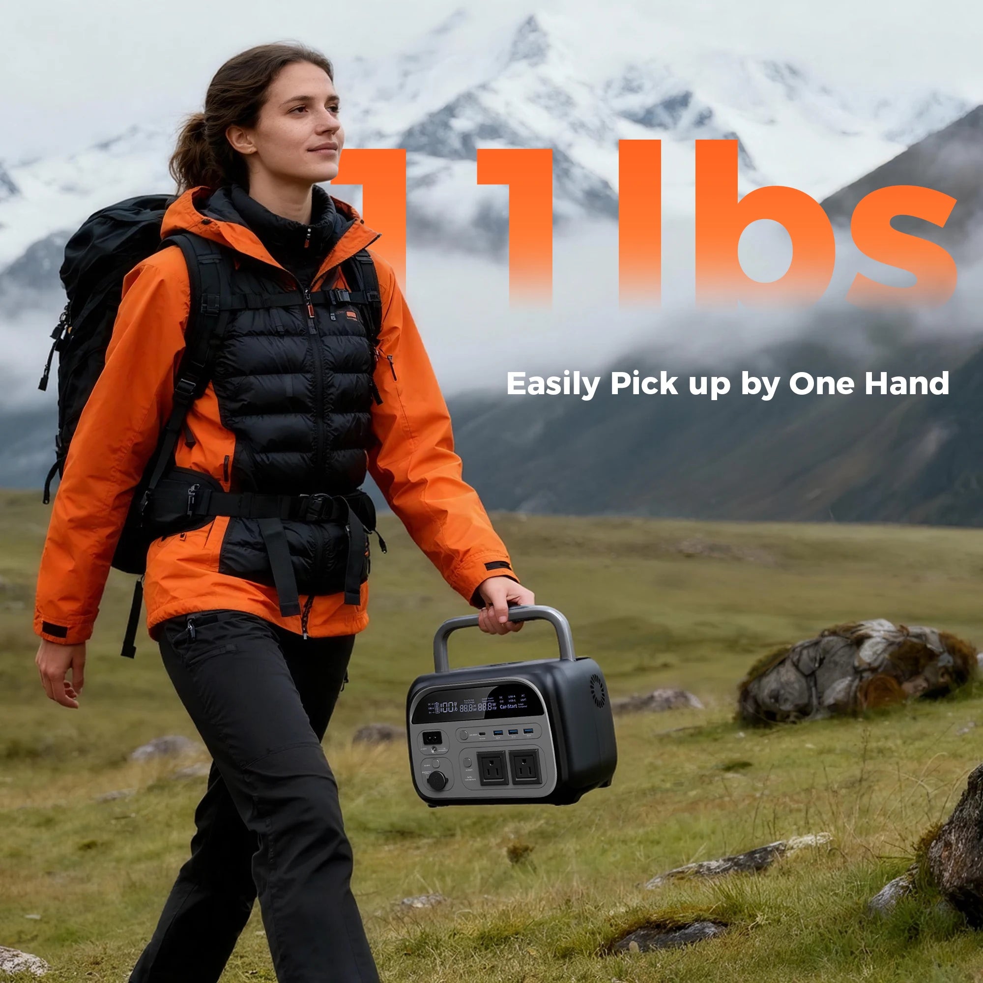 CTOLITY AP400 500W 345Wh 108000mAh LiFePO4 Portable Power Station, Pure Sine Wave Solar Generator, Emergency Backup Power for Camping, Travel & Home Blackout, Multiple Colors Available