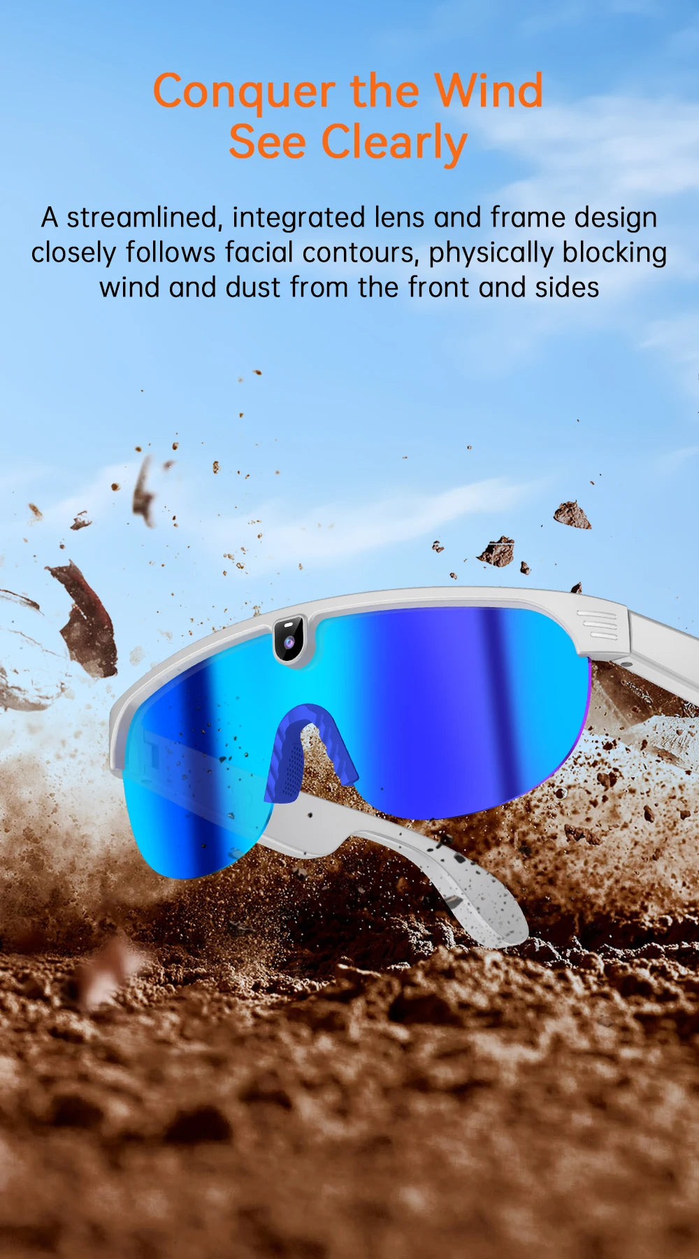 Tidesmit Smart Cycling Glasses with HD Camera and Spatial Bluetooth Audio Tidesmit