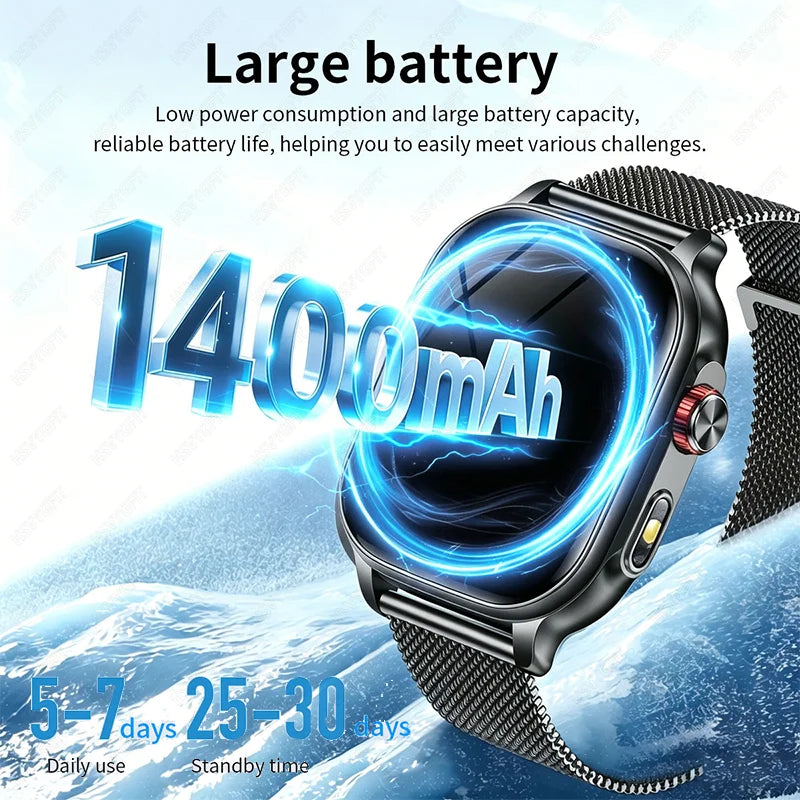 2026men's andwomen'ssmartwatches,2.01-inch high-definitiontouchscreen,1400mAhultra long battery life,men'sandwomen'sholidaygifts