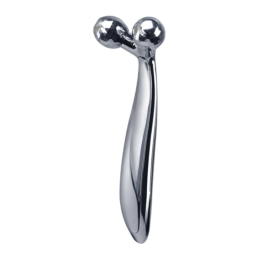 3D Face Roller Massager | Ergonomic Skin Lifting Wellness Tool Relaxation Treatment Silver CN Tidesmit