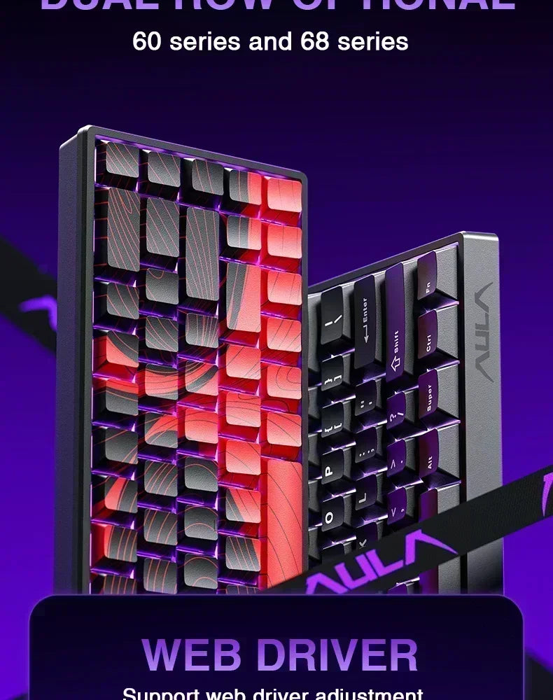 AULA WIN60 WIN68 HE Magnetic Keyboards Esports Rapid Trigger 8K Return RGB Hotswap Wired Gaming Mechanical Keyboard for Pc Gamer