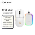 MCHOSE K7 V2 Ultra + Newly Upgraded Gaming Mouse PAW3955 TI 50000DPI 8K Lightweight Wireless Mice With Magnetic Charging Base