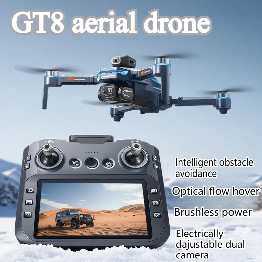 GT8 Dual Lens Camera Drone - 8K GPS Obstacle Avoidance Foldable Drone Tidesmit