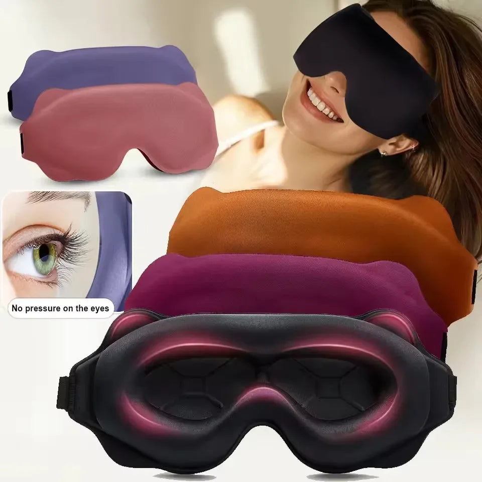 Sleep Eye Mask Weighted for Side Sleeper Men Women 3D Contoured Sleeping Mask No Eye Pressure 100% Blockout Soft Comfortable Eye