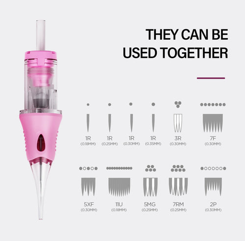 Permanent Makeup Needles - Sterile Tattoo Cartridge 10 Pack Permanent Makeup Machines Tidesmit