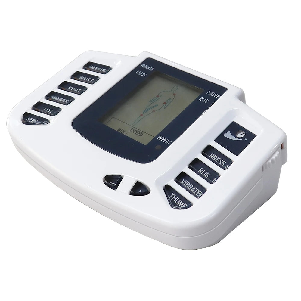TENS Muscle Stimulator 16-Pad System with 10 Intensity Levels Massage Cushion Tidesmit