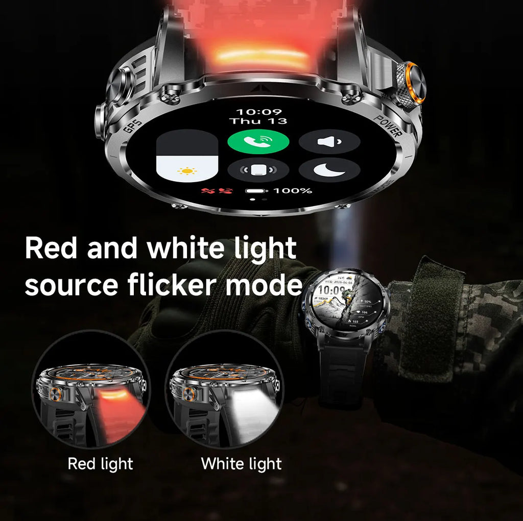 New T-Rex3 Ultra Smartwatch 1100mAh Battery GPS Compass IP69K Waterproof Outdoor Sports Tracker Military Grade Watch