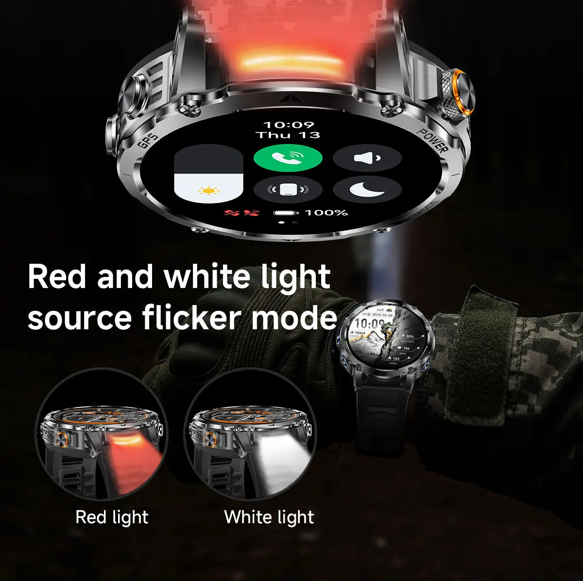 New T-Rex3 Ultra Smartwatch 1100mAh Battery GPS Compass IP69K Waterproof Outdoor Sports Tracker Military Grade Watch