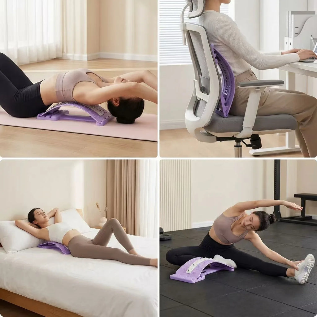 Back Massager for Lower Back Pain Relief - Rechargeable Spinal Stretcher Back Massage Instrument Tidesmit