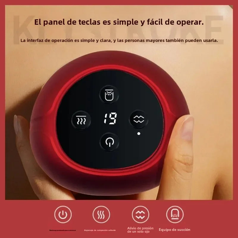 Electric Vacuum Cupping Massager for Back Pain Relief - 12 Gear Model Back Massage Instrument Tidesmit