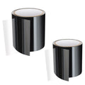 Waterproof patch seal tape roll, black exterior with peel-and-stick backing