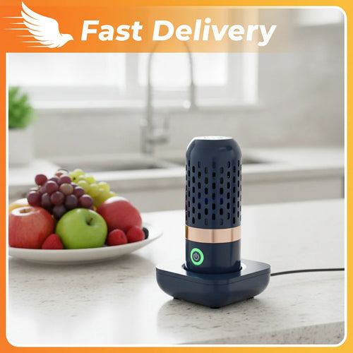 This image does not feature an elderberry supplement. It shows a blue kitchen appliance, not an immune support product.