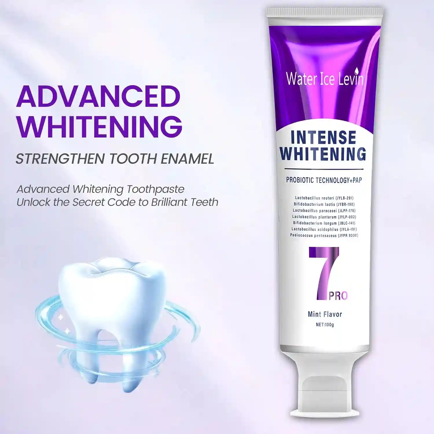 Tidesmit Probiotic Super Whitening Toothpaste tube for deep cleaning and fresh breath oral care