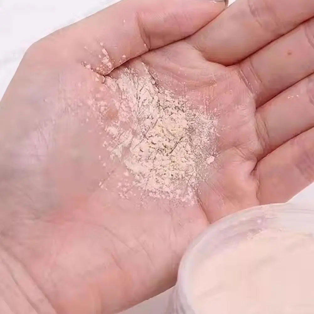 Tidesmit Laura Mercier oil control setting powder texture close-up for sweat-proof matte face makeup finish