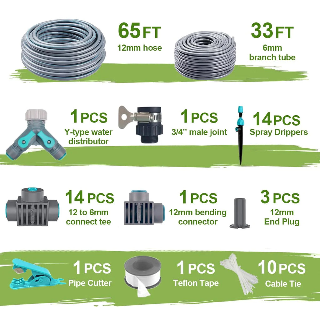 20/30M DIY Drip Irrigation System Automatic Watering System Garden Hose Micro Drip Garden Watering Kits Adjustable Drippers