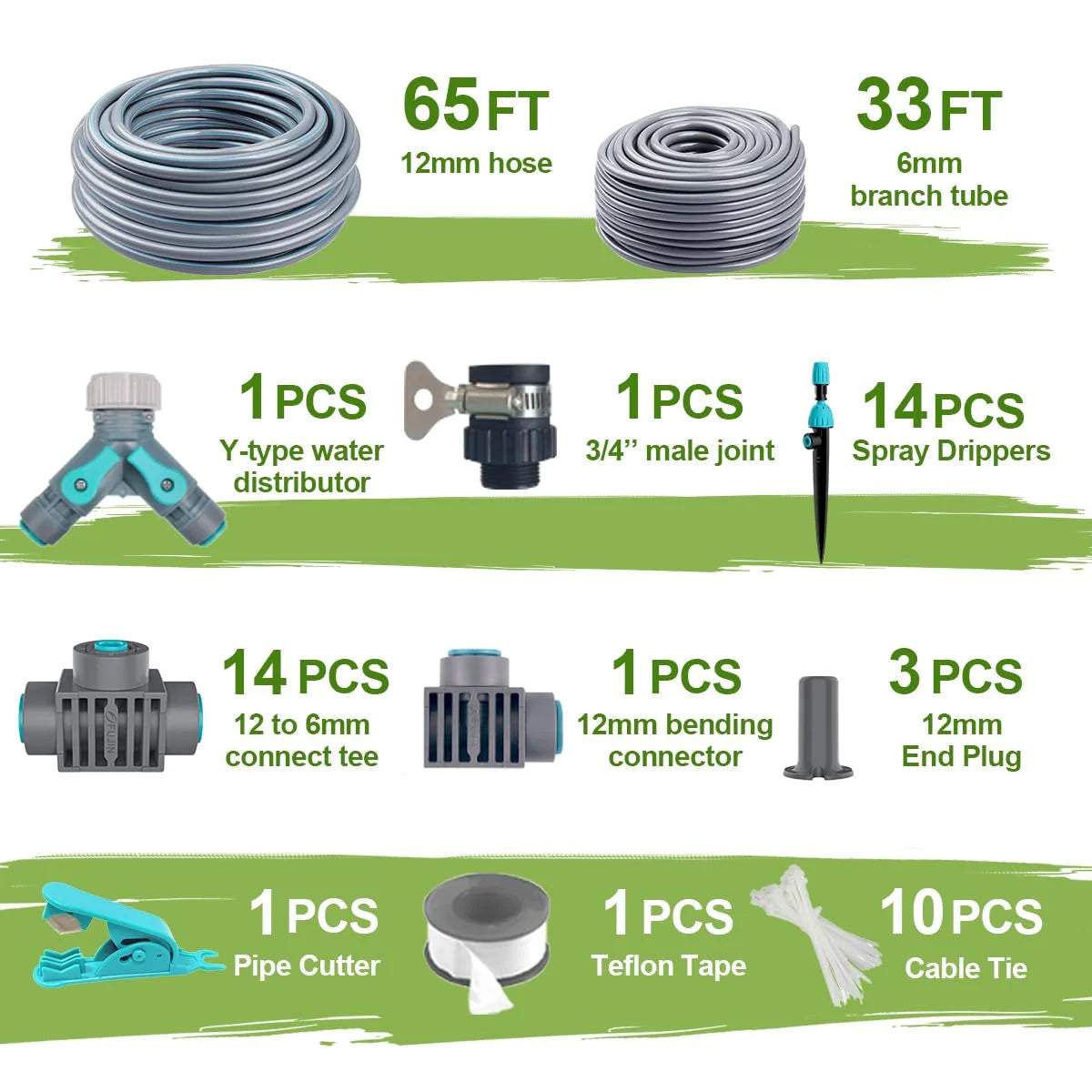 20/30M DIY Drip Irrigation System Automatic Watering System Garden Hose Micro Drip Garden Watering Kits Adjustable Drippers