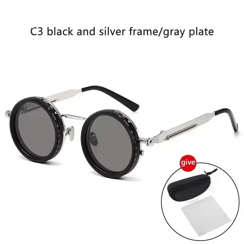 Polarized Smart Glasses with Adjustable Dimming and UV400 Protection Black Silvery Tidesmit
