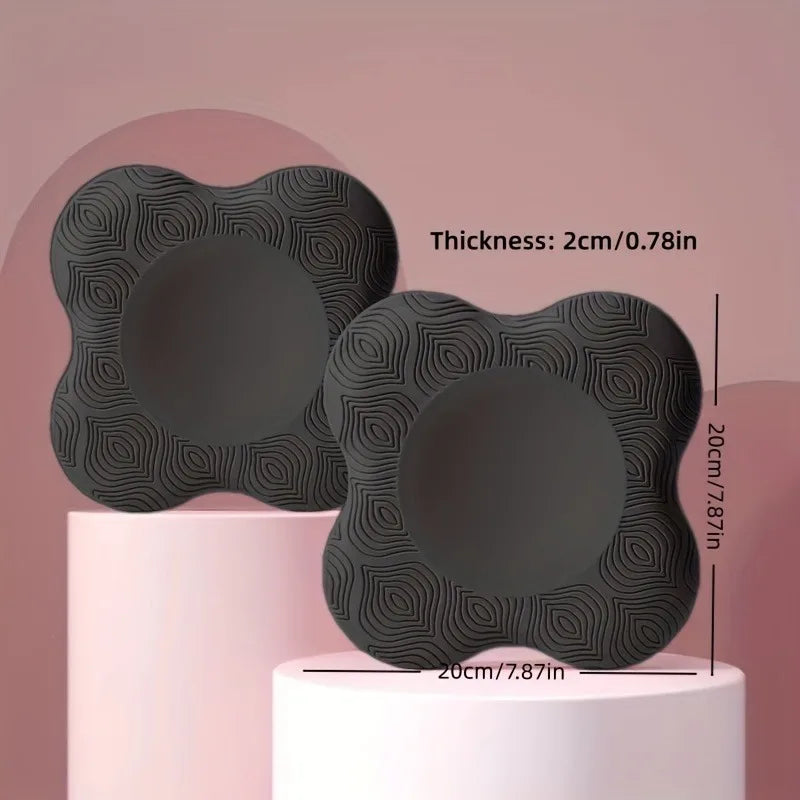 2pcs Thick Non-Slip Yoga Knee Pads for Hard Floor, Pilates & Workout, Joint Support for Squats/Planks/Prayers Exercise Mat