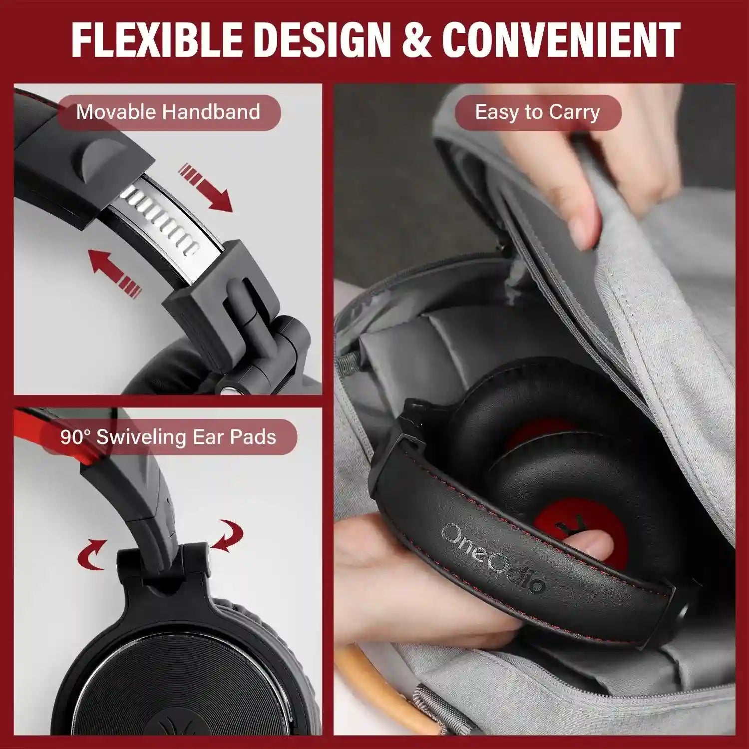 Wired Studio Monitor Headphones: Over-Ear Audio with Low Latency Tidesmit