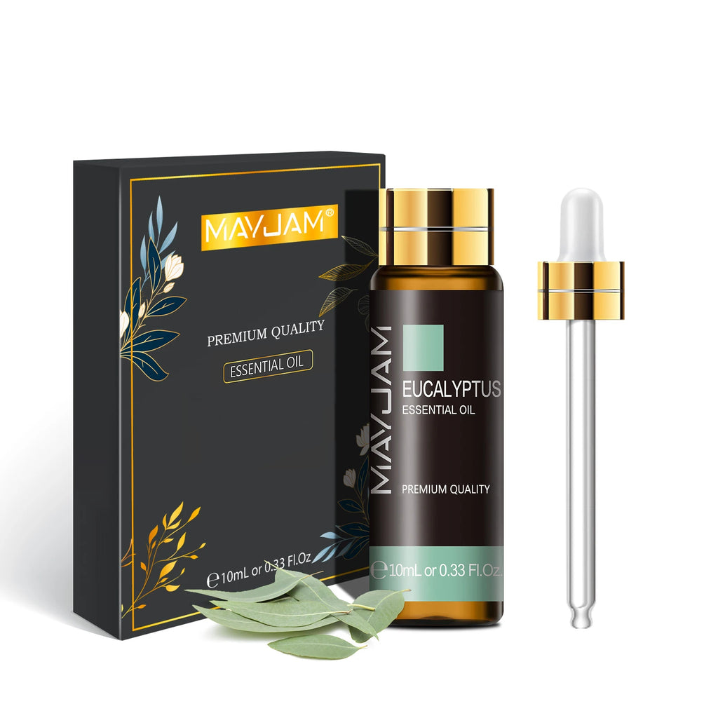 MAYJAM Lavender Jasmine Eucalyptus Vanilla Sandalwood Mint 10ml Natural Plant Essential Oil with Dropper For Diffuser Humidifier