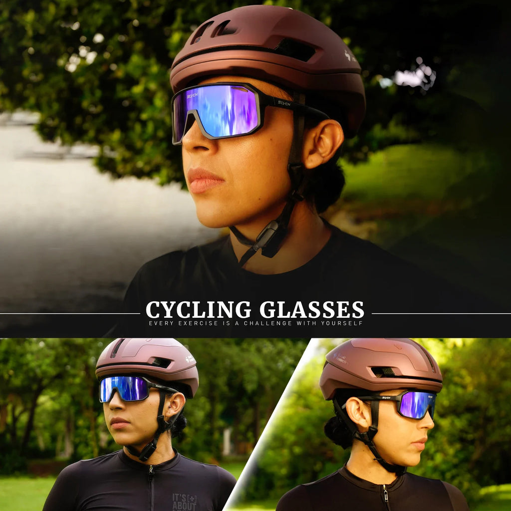 SCVCN MTB UV400 Goggles Bicycle Riding Sunglasses Fashion Sunglasses Street Outdoor Cycling Glasses Sports Bike for Men Eyewear
