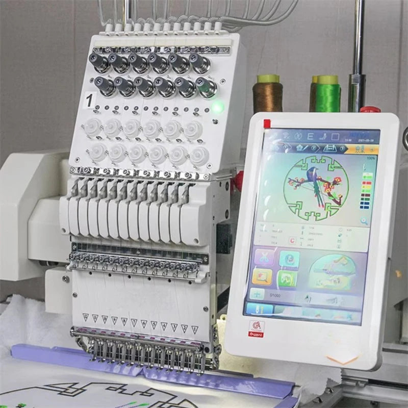 Custom Single Head Embroidery Machine New Home Use Eco-Friendly Computerized High-Speed 1200 RPM Automatic Color Change Retail