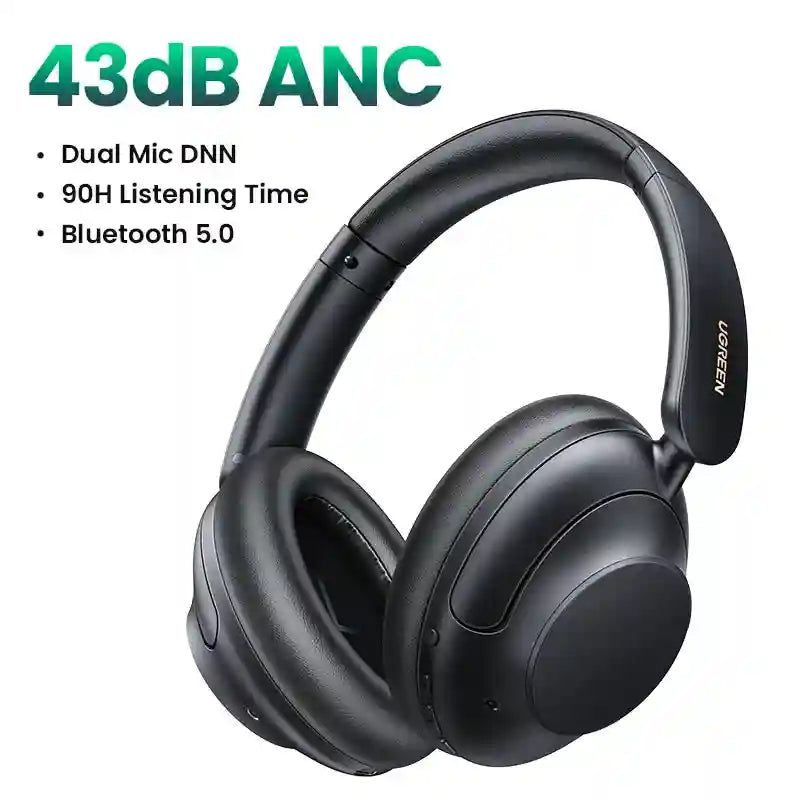 Wireless Headphones with Active Noise Cancellation | Studio Pro Series Max5 (Black) Tidesmit