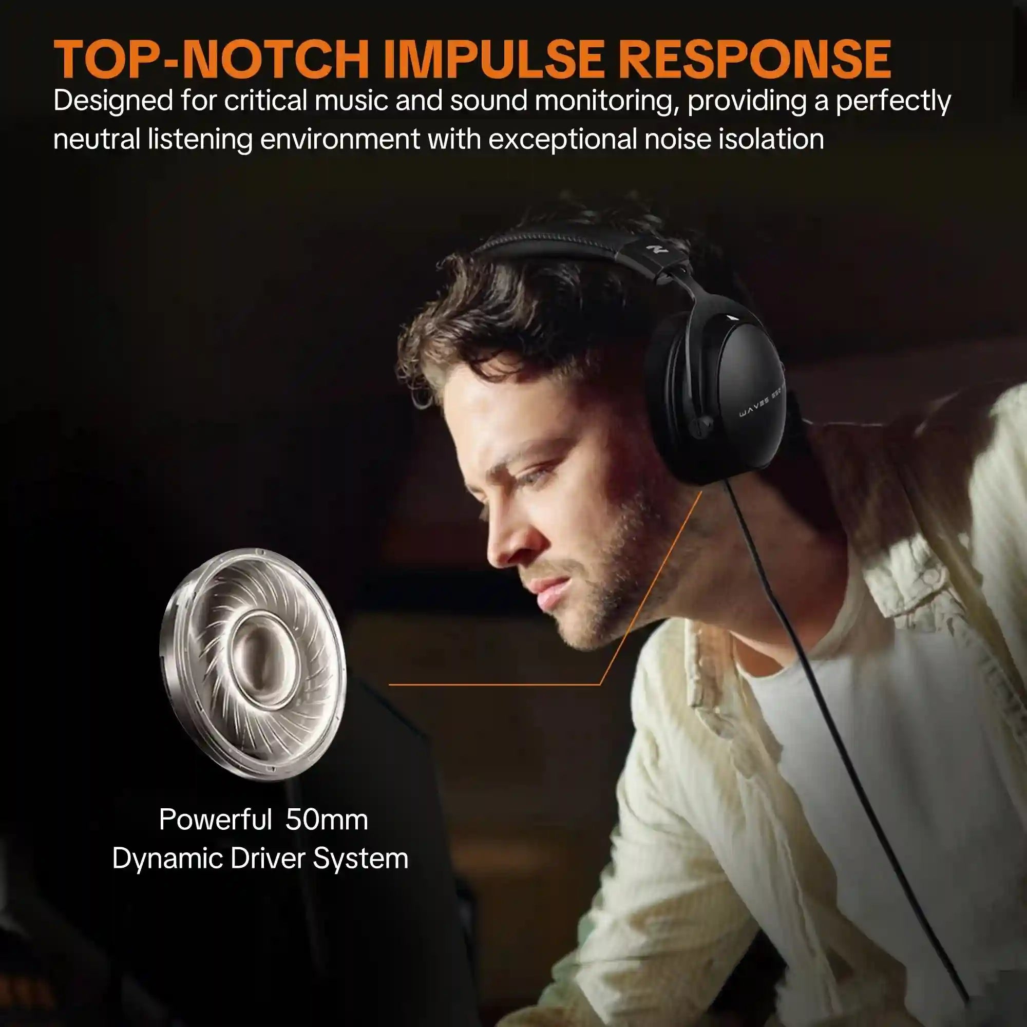 Over-Ear Headphones with Active Noise Cancellation & Mic - W550X Tidesmit