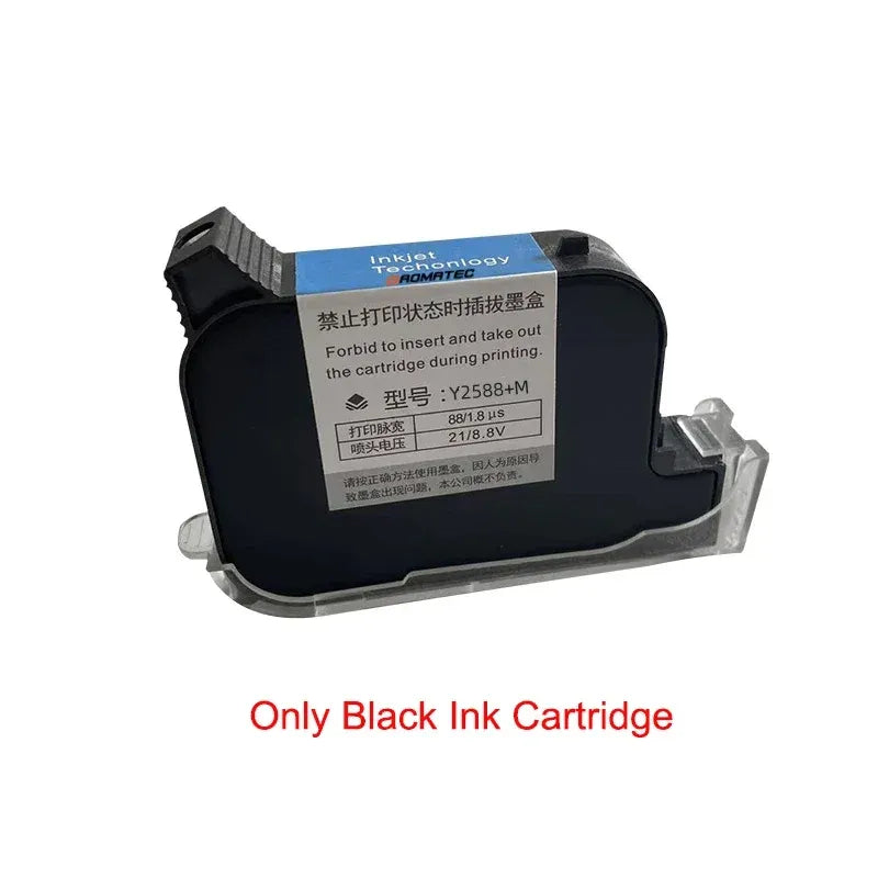 Black ink cartridge for handheld inkjet printer