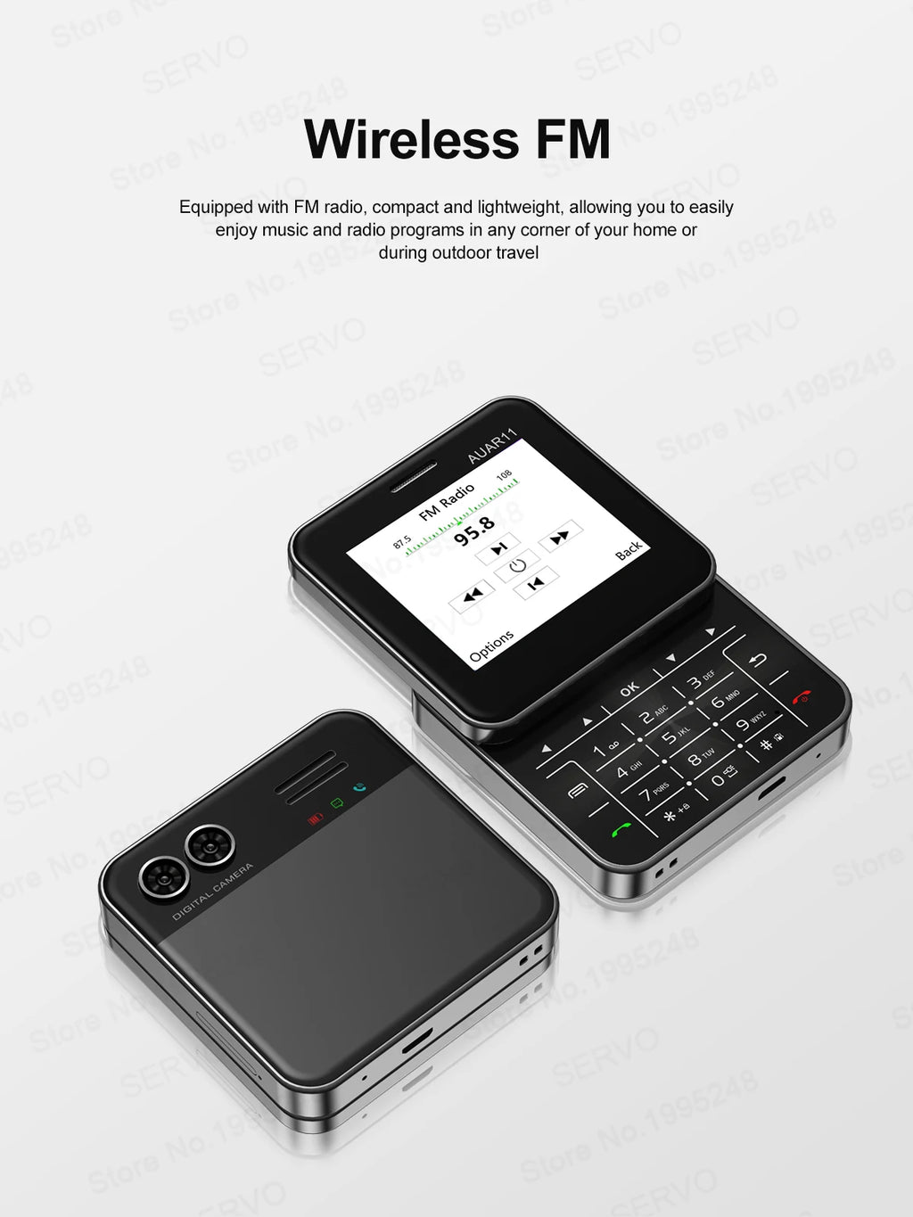 SERVO AUAR11 Rotating Screen Mobile Phone 2G GSM Dual SIM Blacklist Magic Voice FM Radio Speed Dial Torch Mini Sliding Cellphone