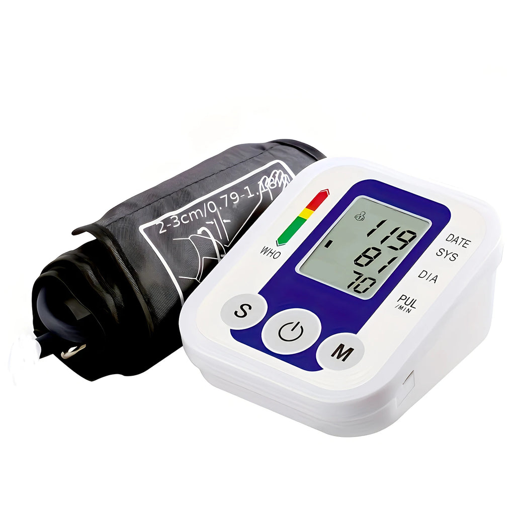 Portable Digital Upper Arm Blood Pressure Monitor 32cm Large Cuff Medical Heart Rate Tensiometer