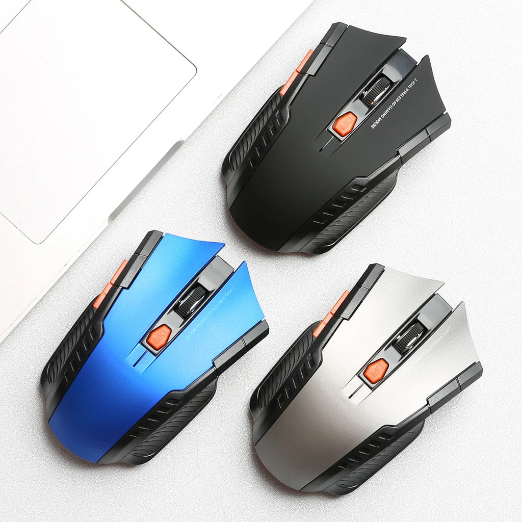 2.4G Wireless Mouse for Laptop Gamer Ergonomic Computer Mouse Wireless with USB Receiver 1600DPI 6 Buttons Portable Optical Mice