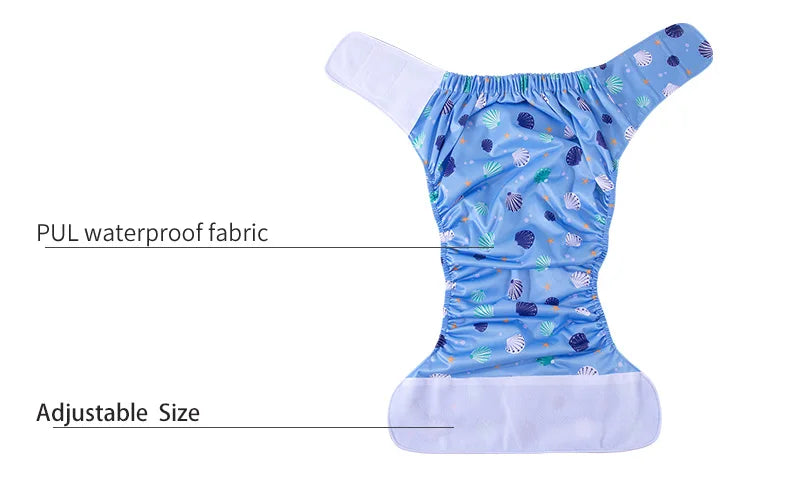 BIAI 2PCS Adult Cloth Diapers Washable Old Man's Diaper Pants Reusable Anti-bed-wetting Device Teenage Nappy Trousers