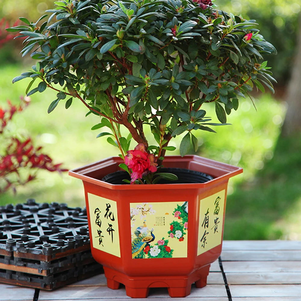 Durable Plastic Flower Pot Thickened Resin Potted Bonsai Garden Supplies Large-diameter Hydroponic Planter