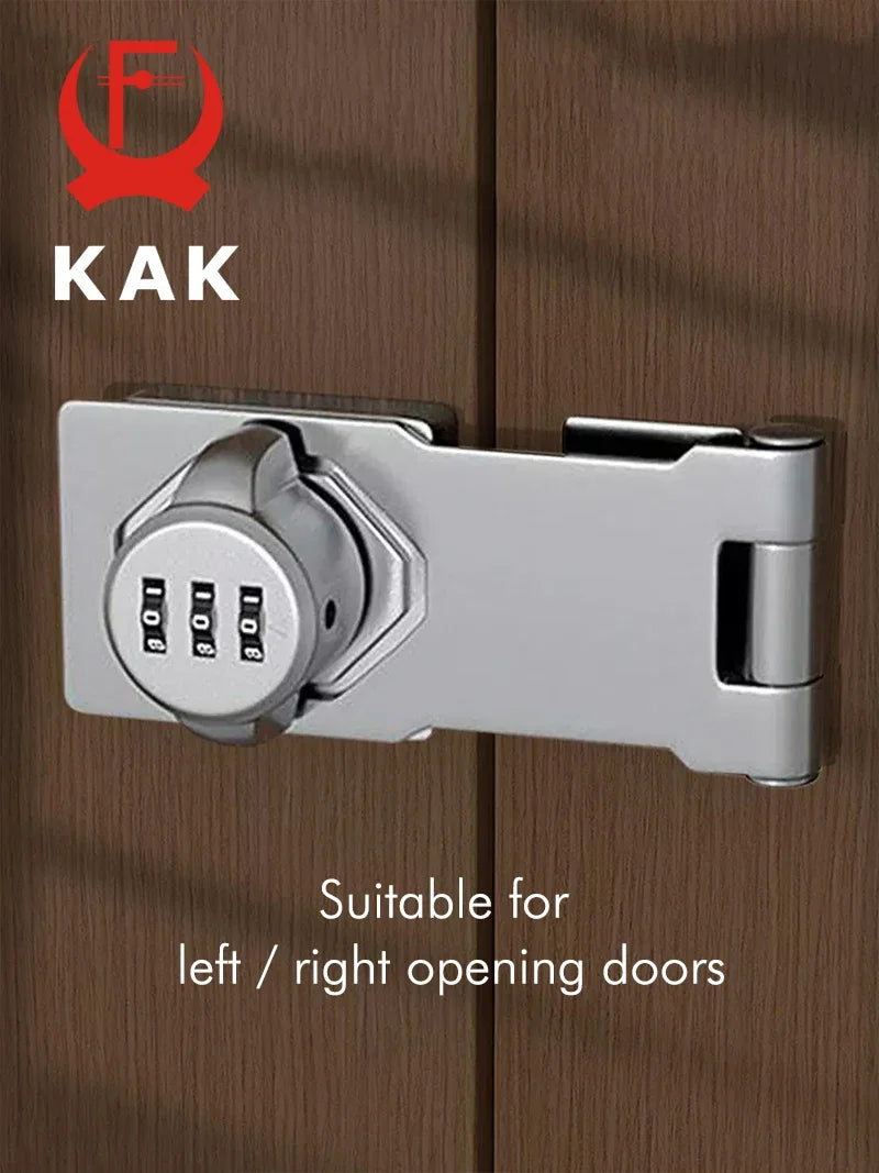 KAK 3 Digit Household Security Cabinet Password Locks Keyless Drawer Combination Coded Door Lock Zinc Alloy Furniture Hardware
