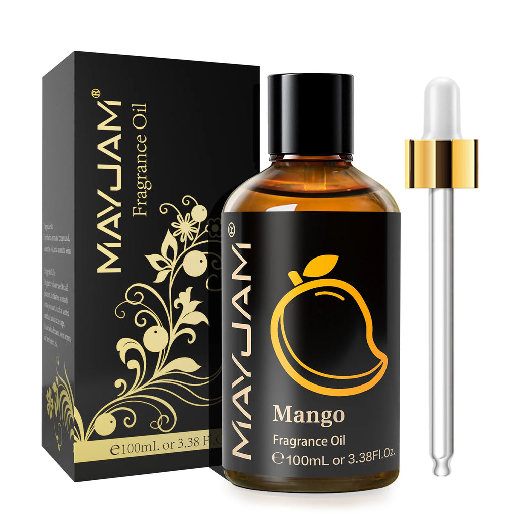 MAYJAM 100ml with Dropper Fruit Essential Oils Strawberry Watermelon Cherry Coconut Mango Fragrance Oil For Humidifier Diffuser
