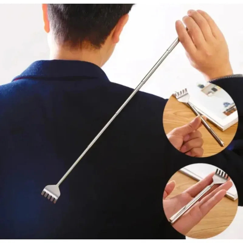 Telescopic Back Scratcher Pen: Portable Stainless Steel Massager Body Shaping Massage Equipment Default Title Tidesmit