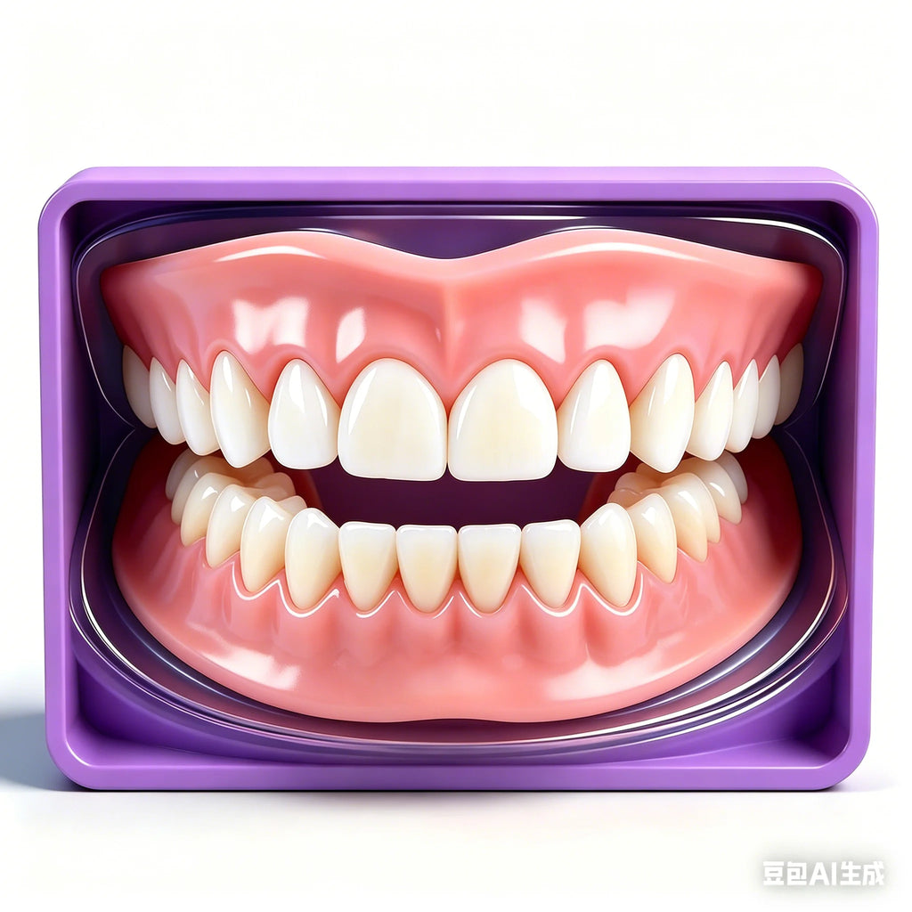 Full Natural Silicone Dentures Upper & Lower False Teeth, Comfort Fit Braces, Instant Smile Restoration & Oral Care for Adults