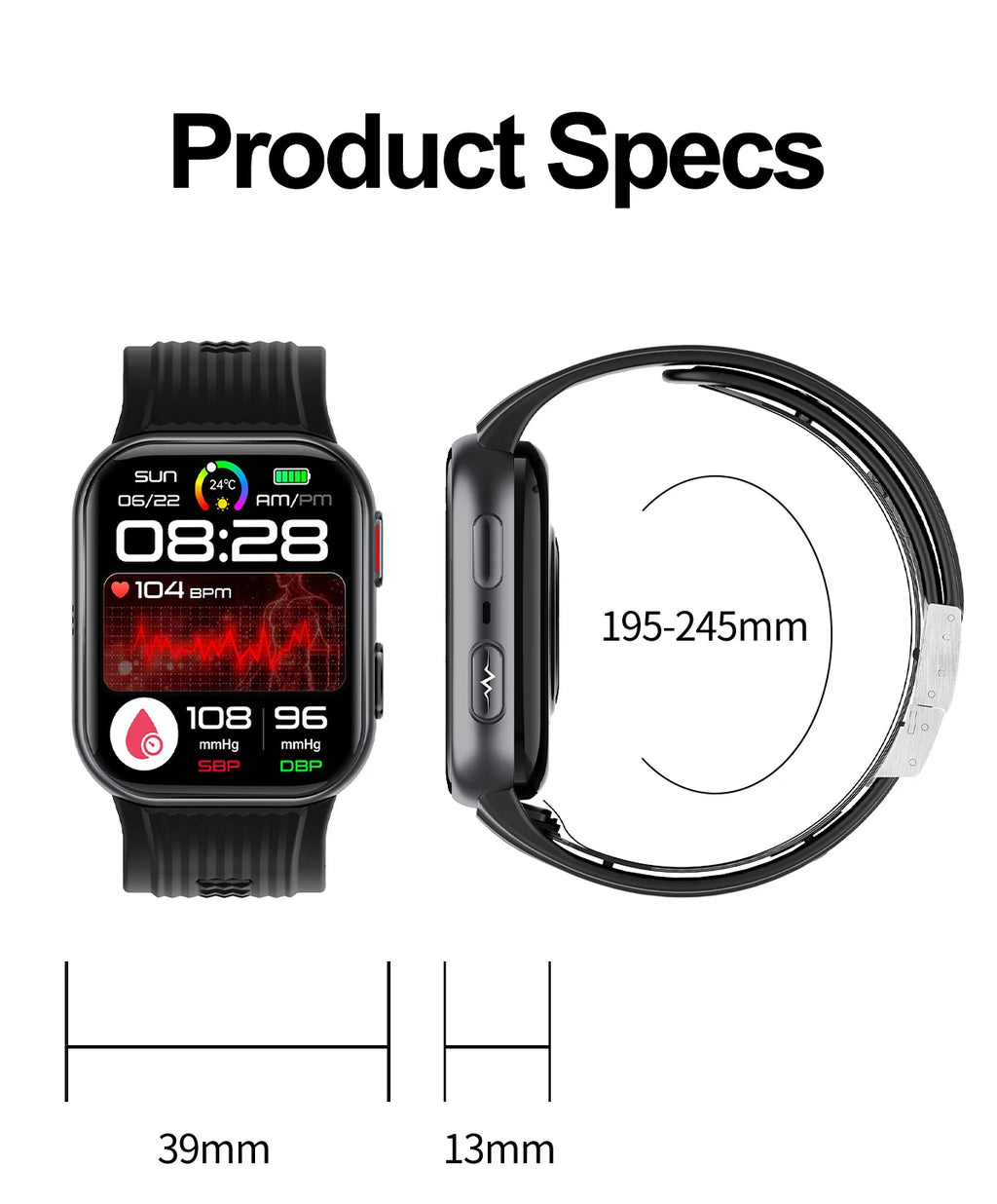 2026New Airbag Blood Pressure SmartWatch NFC ECG+PPG Body Temp Sleep SpO2 Monitor Sports Fitness Health SmartWatch For Men Women