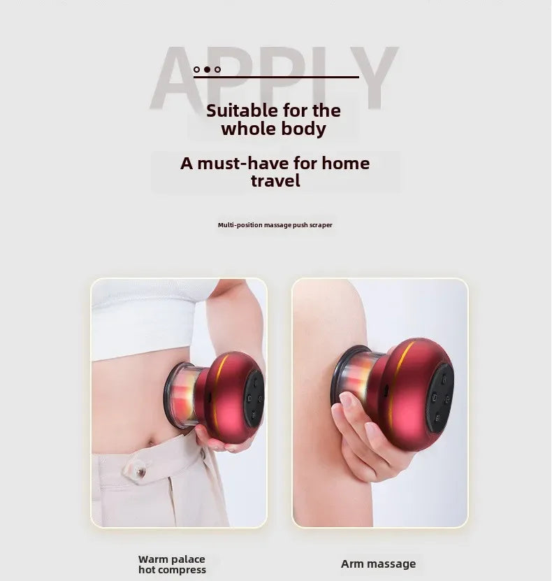 Electric Vacuum Cupping Massager for Back Pain Relief - 12 Gear Model Back Massage Instrument Tidesmit