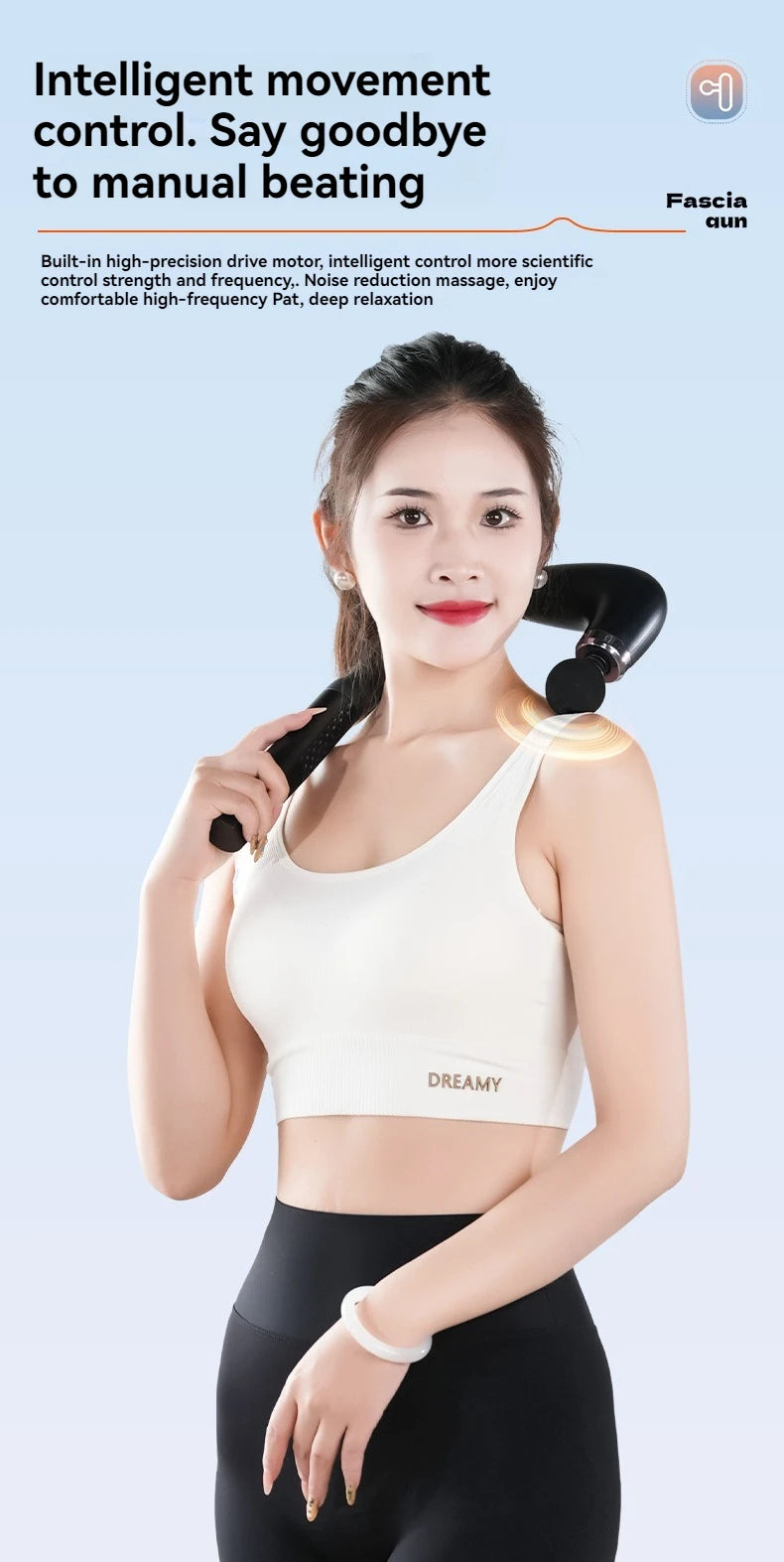 Portable Massage Gun: Deep Tissue Percussion Tool for Muscle Recovery Relaxation Treatment Tidesmit