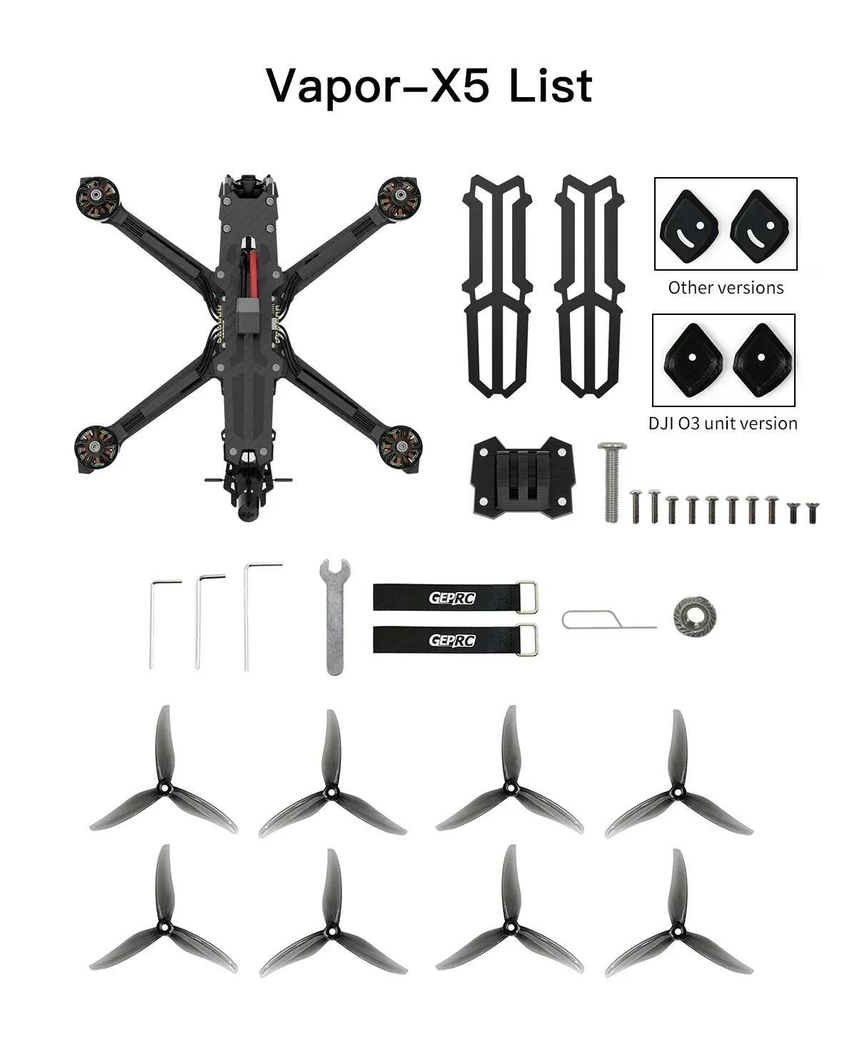 Vapor-X5 O3 HD FPV Drone - 6S ELRS GPS Freestyle Quad Tidesmit