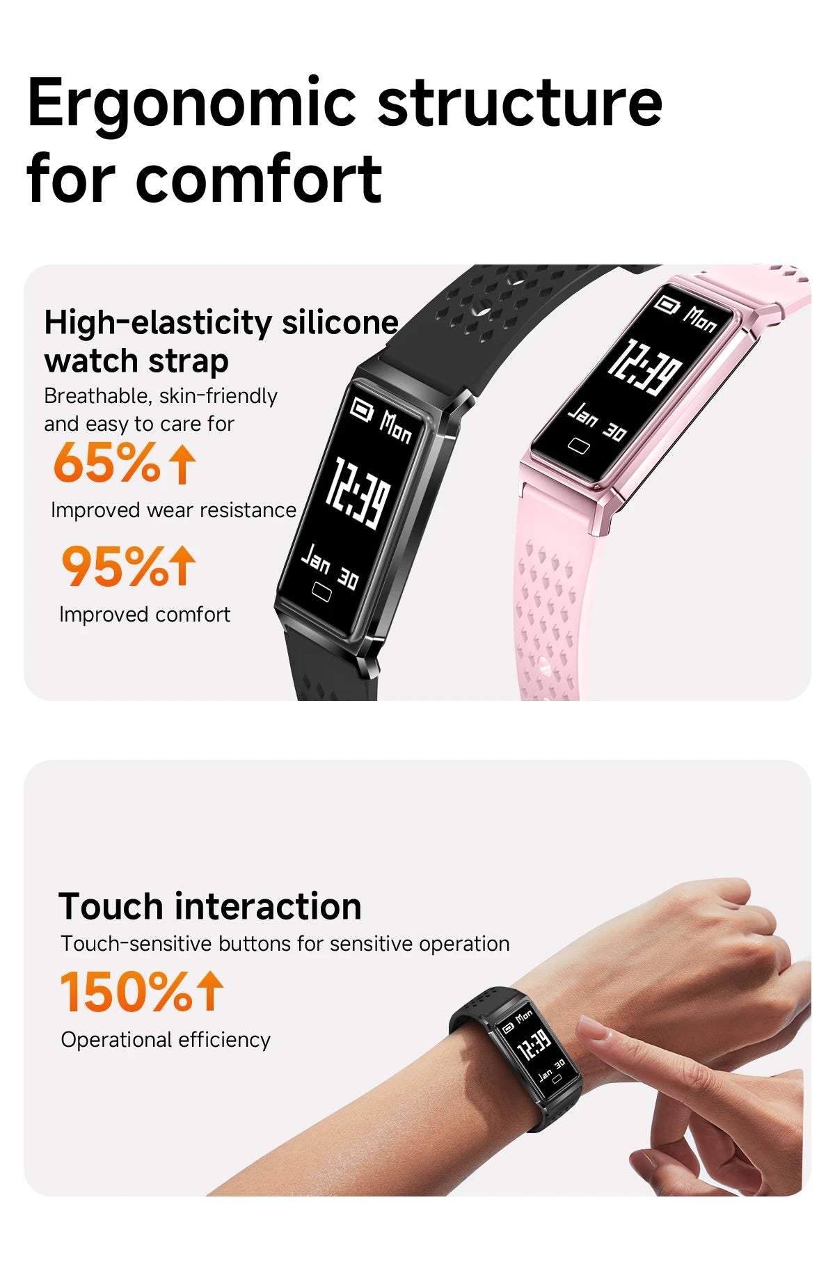 LIGE Women Smart Bracelet Heart Rate Sleep Monitor Health Band Waterproof Sports Fitness Tracker Men Smartwatch For Android iOS
